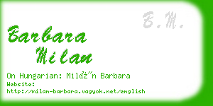 barbara milan business card
